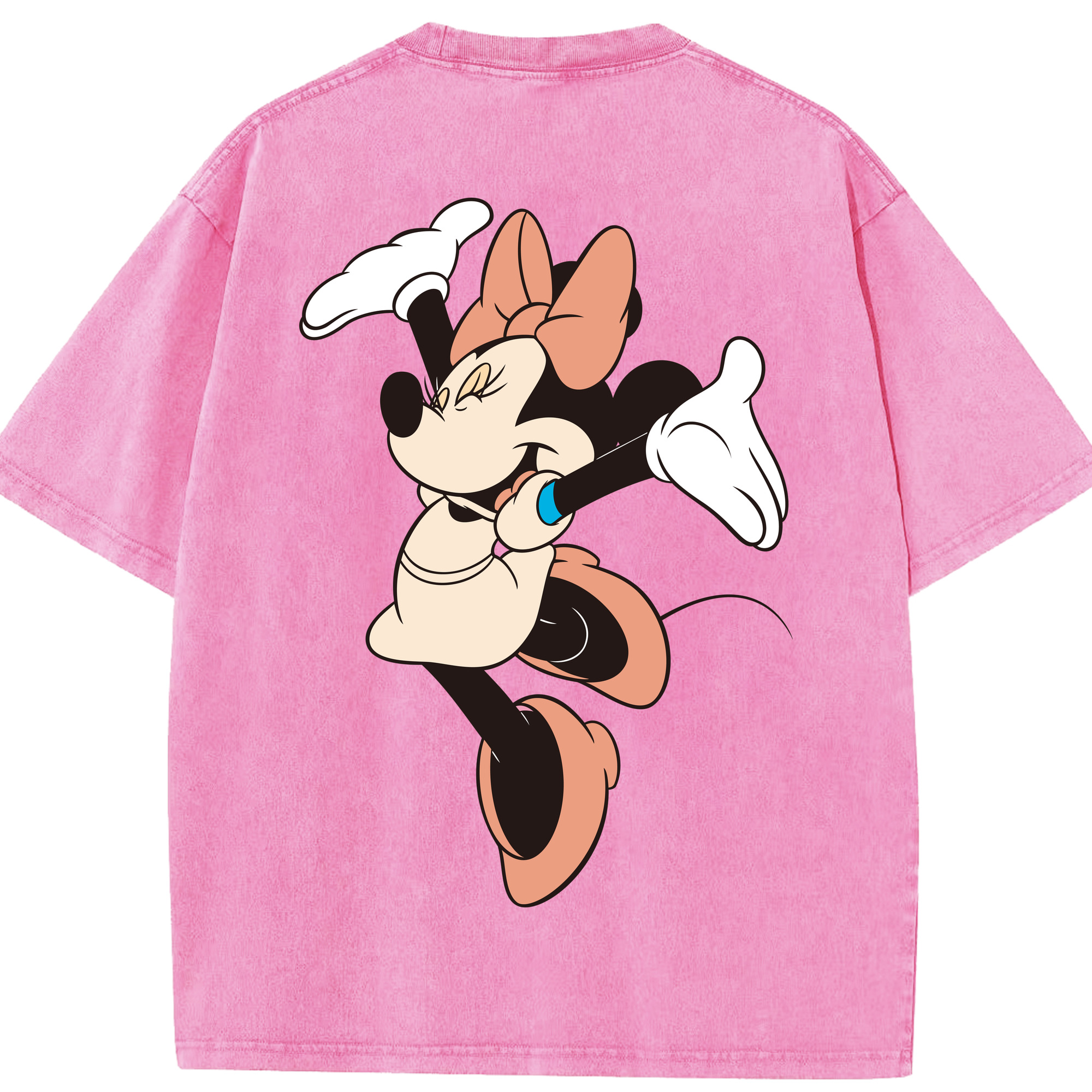 （画像用） ミッキーマウス Mickey Mouse 綿100% ヴィンテージ風 半袖Tシャツ（背面プリント）